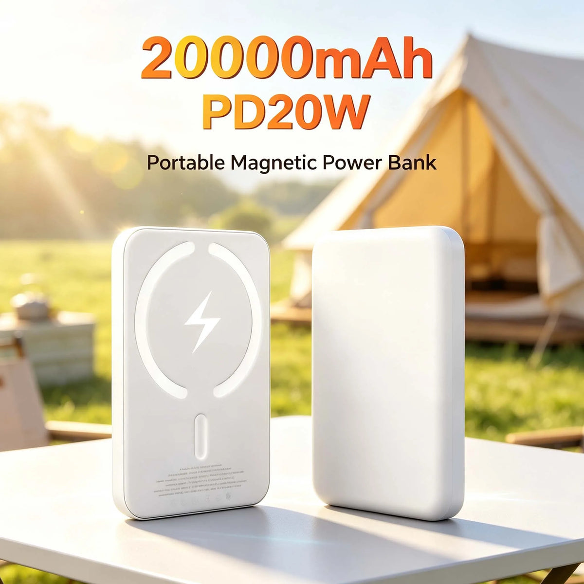 סוללת גיבוי ניידת ומגנטית 20000mAh עם טעינה מהירה 20W PD, מתאימה למכשירי iPhone ו-Android (Copy 3)