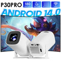 P30 PRO Smart Mini Projector Android 14 WiFi6 BT 5.0 Supports 4K 1280 * 720P Video Smart Home Theater Outdoor Portable Projector